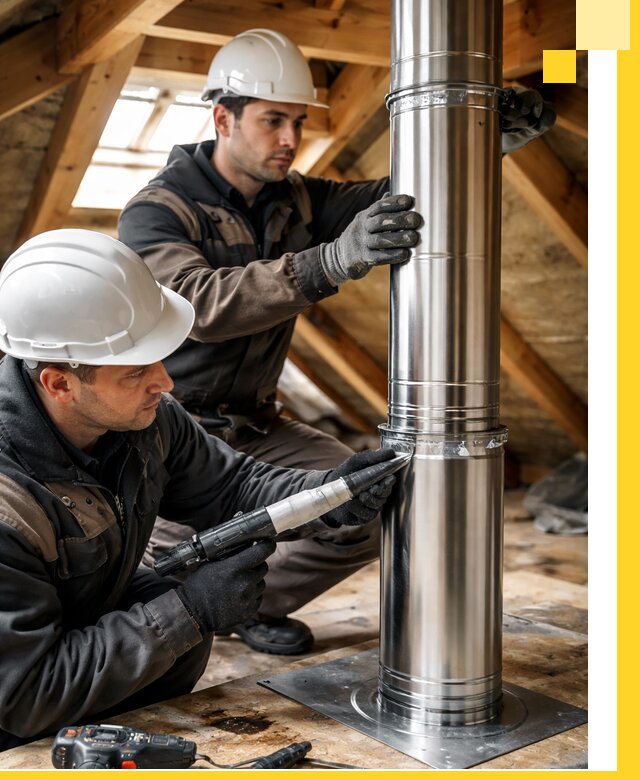 Монтаж дымоходов для каминов в Кунгуре с гарантией качества