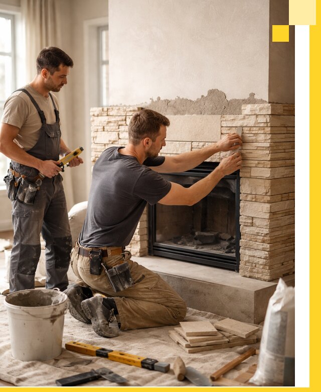 Установка и монтаж каминов для загородного дома в Кунгуре