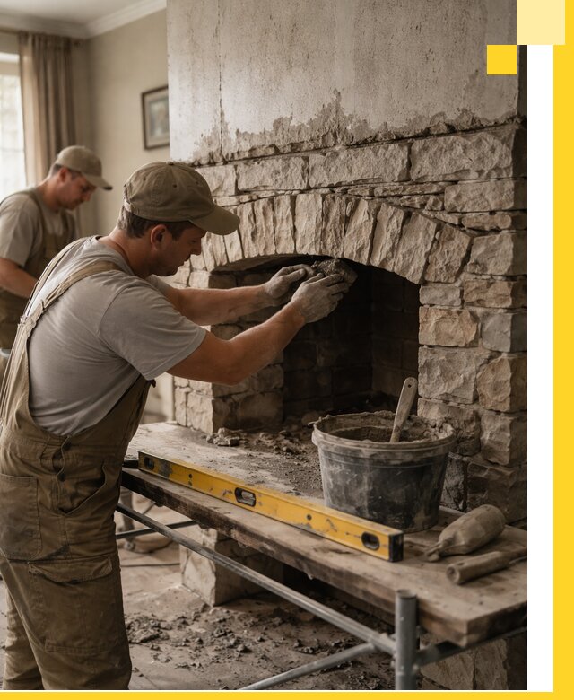 Изготовление каминов под ключ в Кунгуре, монтаж и отделка