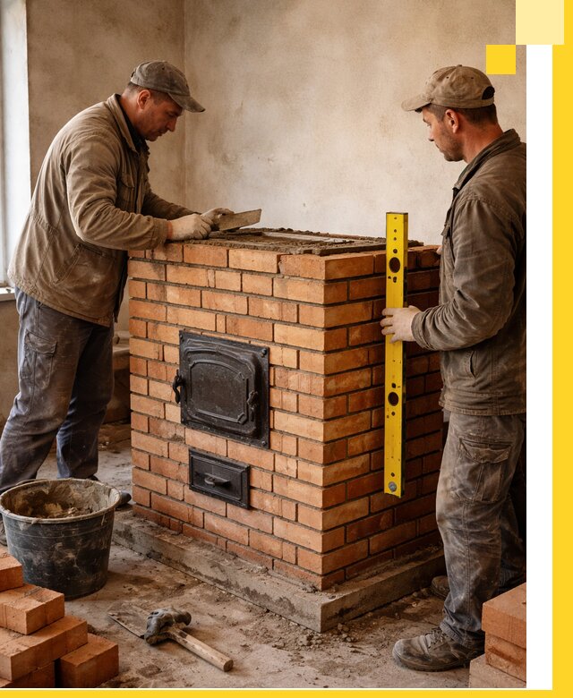 Отопительные печи под ключ в Кунгуре, установка и сборка