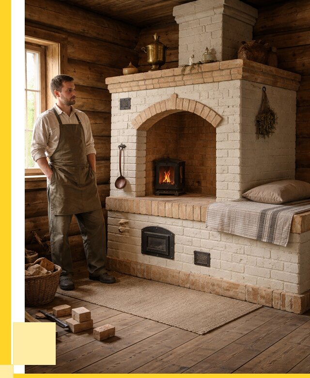 Русские печи с лежанкой под ключ в Кунгуре от 153840 р. ЭриданКнг