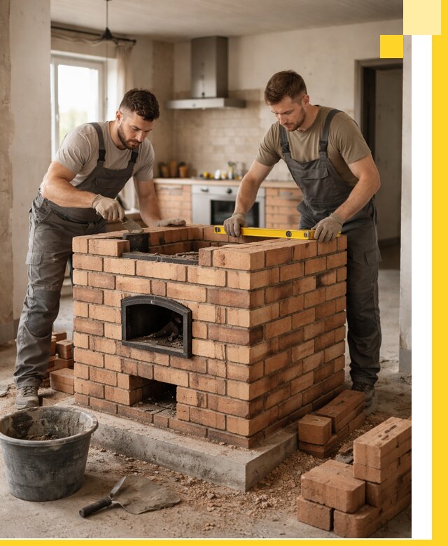 Установка и монтаж печей в частном доме в Кунгуре под ключ