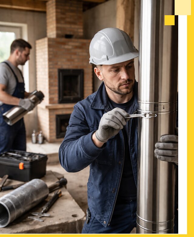 Профессиональный монтаж дымоходов для печей в Кунгуре