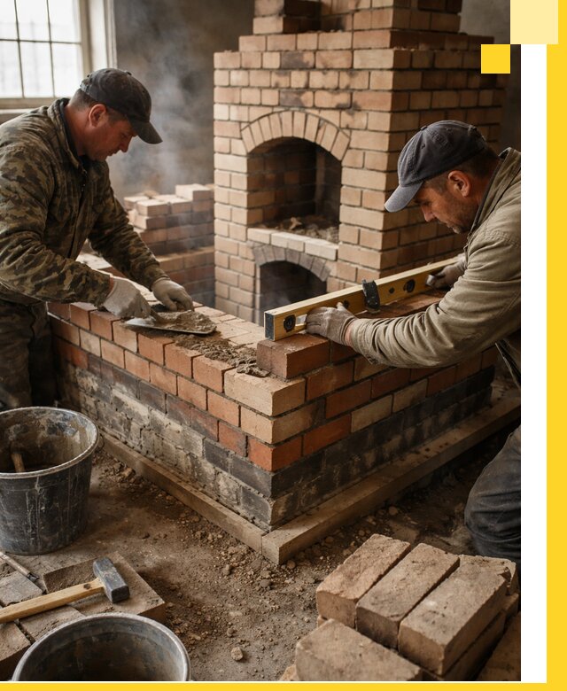 Изготовление и монтаж печей и каминов из кирпича в Кунгуре