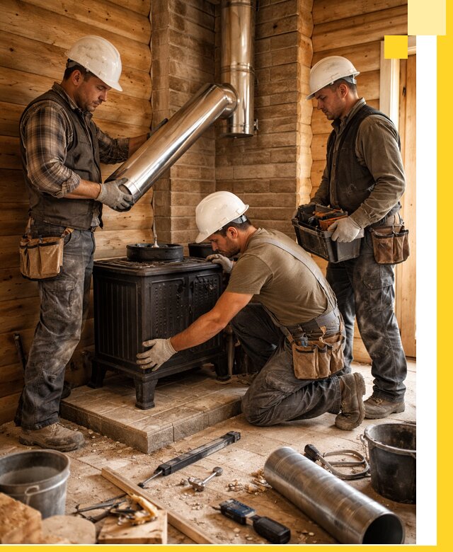 Профессиональный монтаж банных печей и дымоходов в Кунгуре