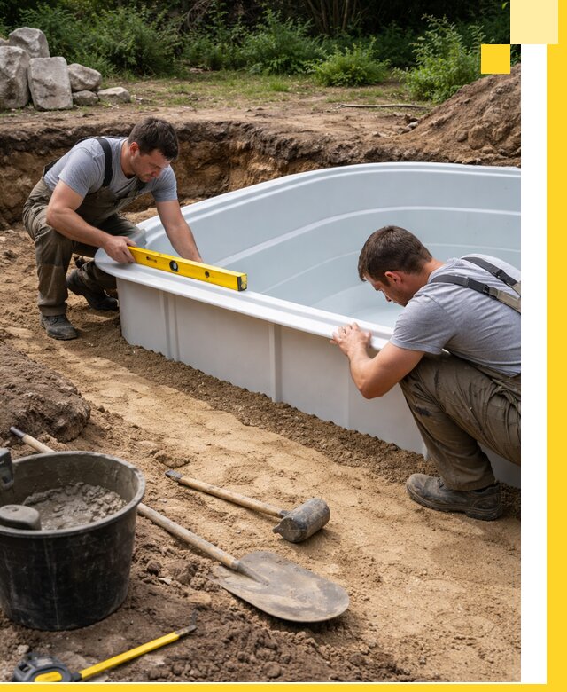Производство и установка пластиковых бассейнов в Кунгуре под ключ