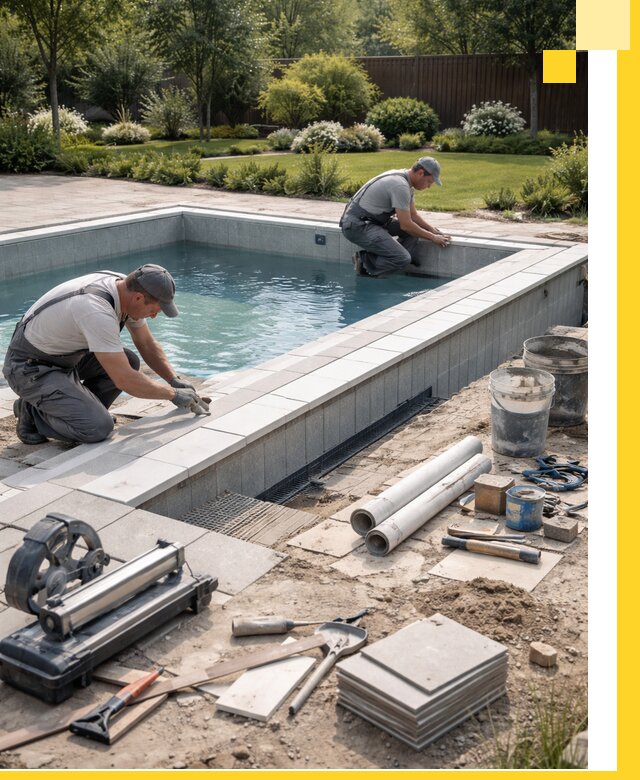 Строительство открытых бассейнов под ключ в Кунгуре профессионально