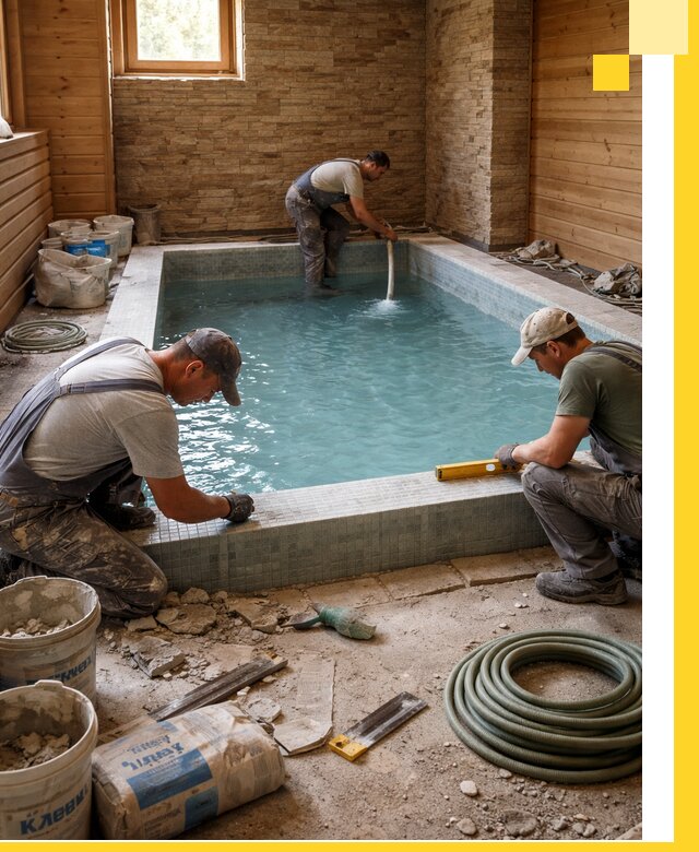 Проектирование и строительство бассейнов для бани в Кунгуре