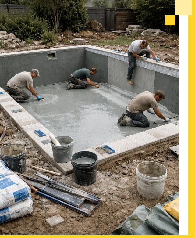 Изготовление и монтаж чаши бассейна под ключ в Кунгуре