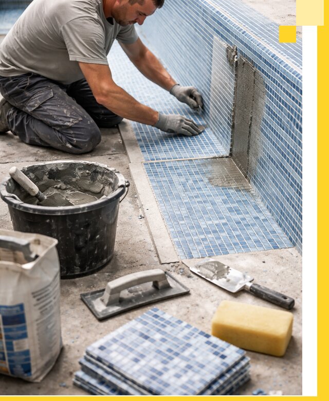 Укладка и ремонт мозаики для бассейнов под ключ в Кунгуре