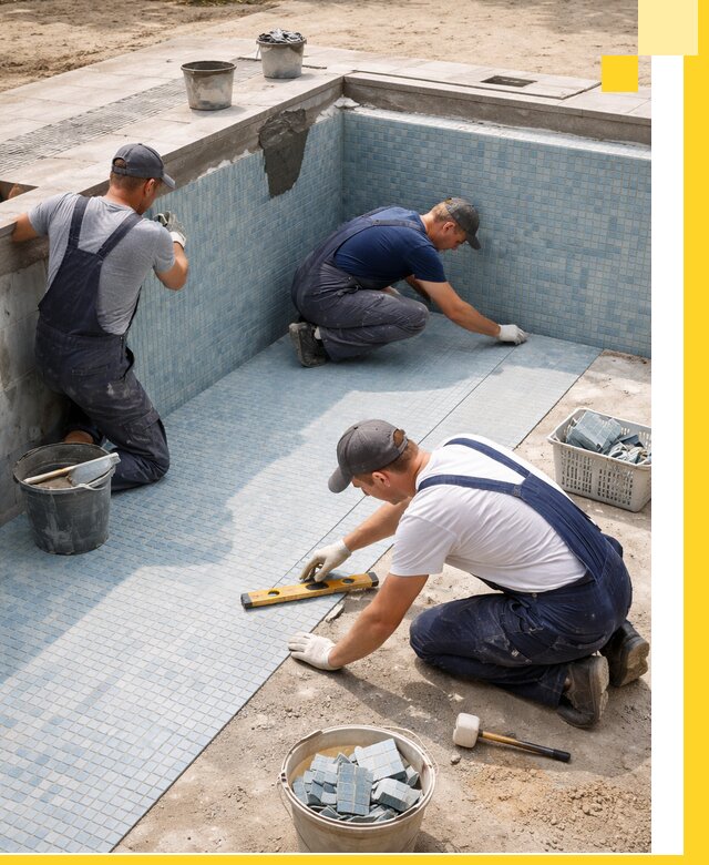 Укладка и установка плитки для бассейнов под ключ в Кунгуре