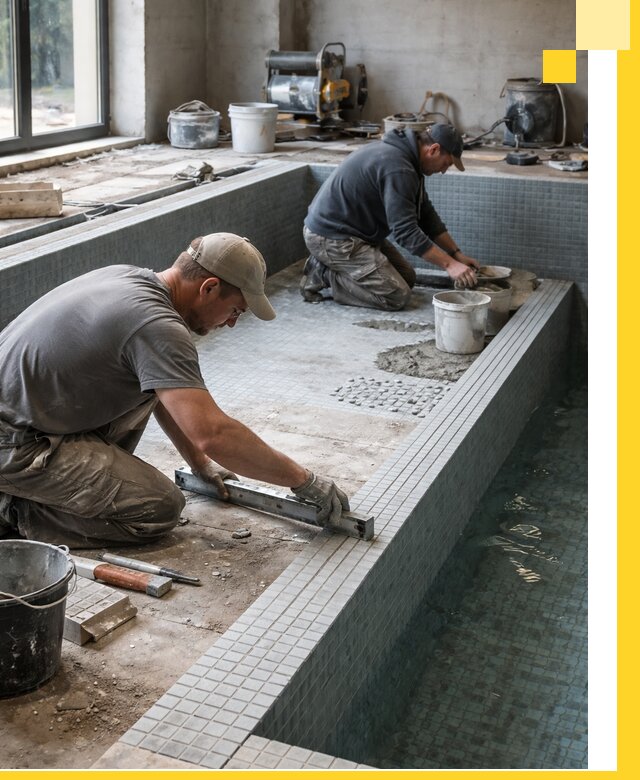 Строительство бассейна в частном доме в Кунгуре под ключ