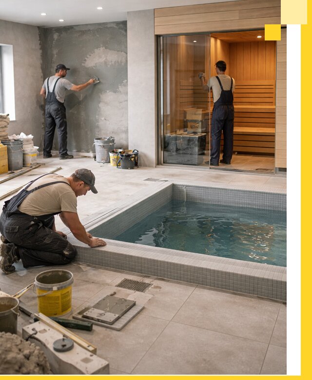 Проектирование и строительство сауны с бассейном в Кунгуре