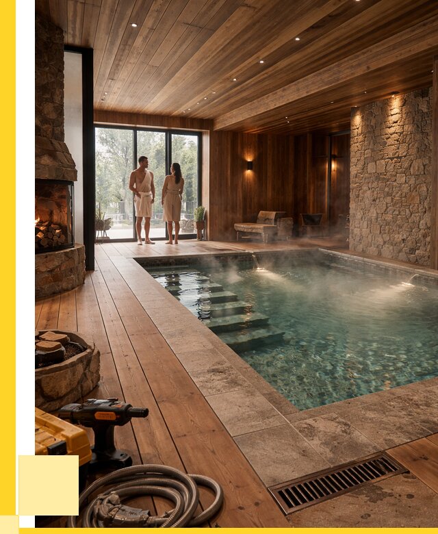 Проекты бань с бассейном под ключ в Кунгуре от 76920 р., ЭриданКнг