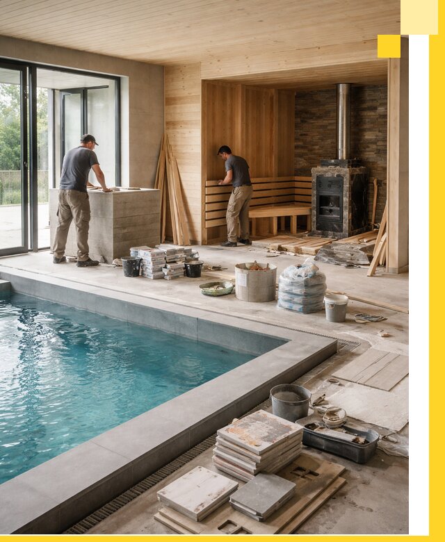 Проектирование и строительство бань с бассейном в Кунгуре