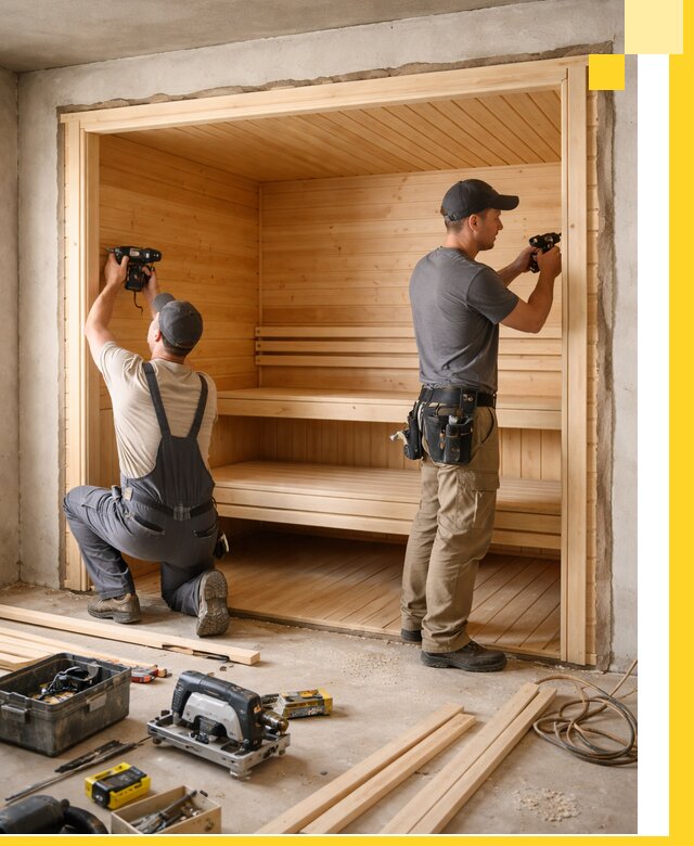 Монтаж саун под ключ в Кунгуре — проектирование и установка