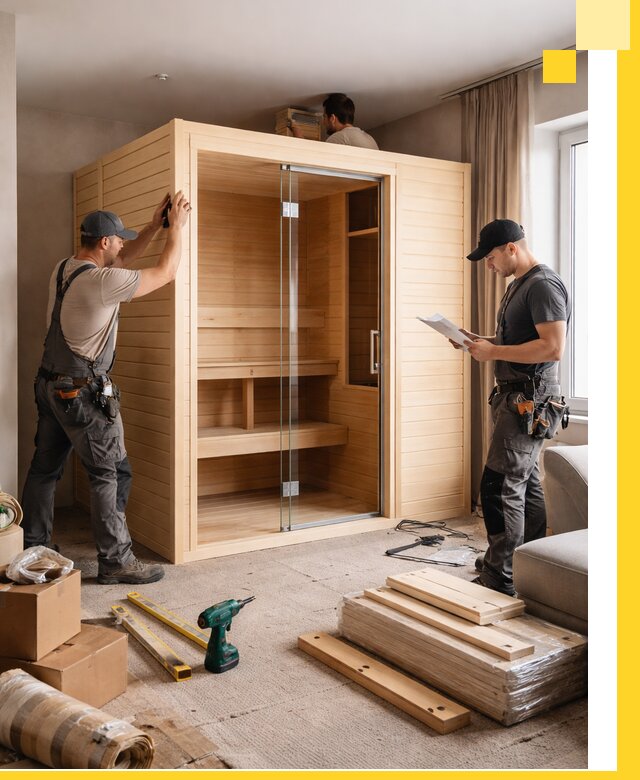 Установка и благоустройство саун в квартире в Кунгуре