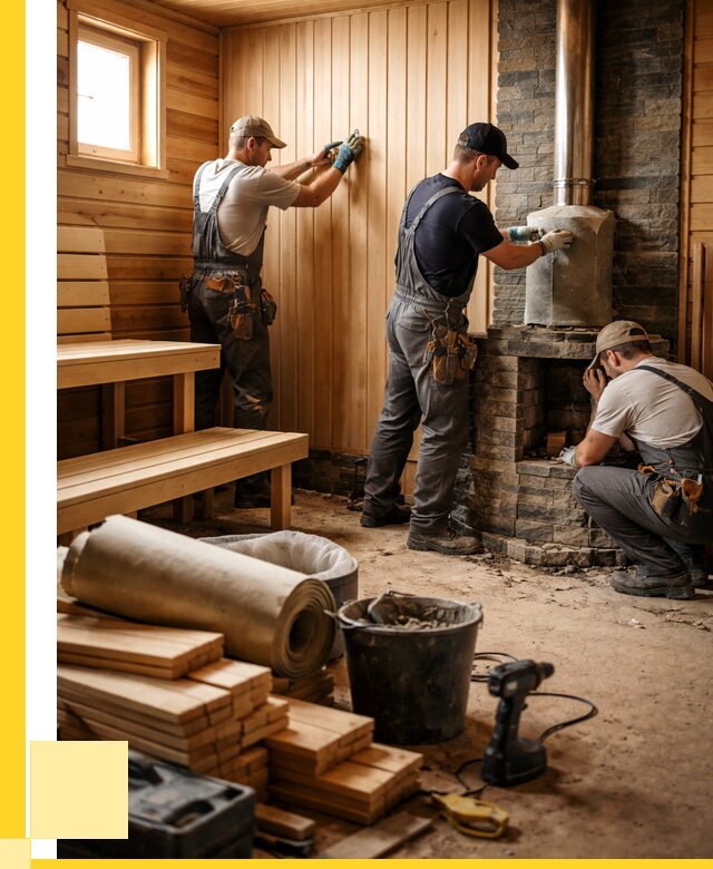 Ремонт бань под ключ в Кунгуре от 46152 р. | ЭриданКнг