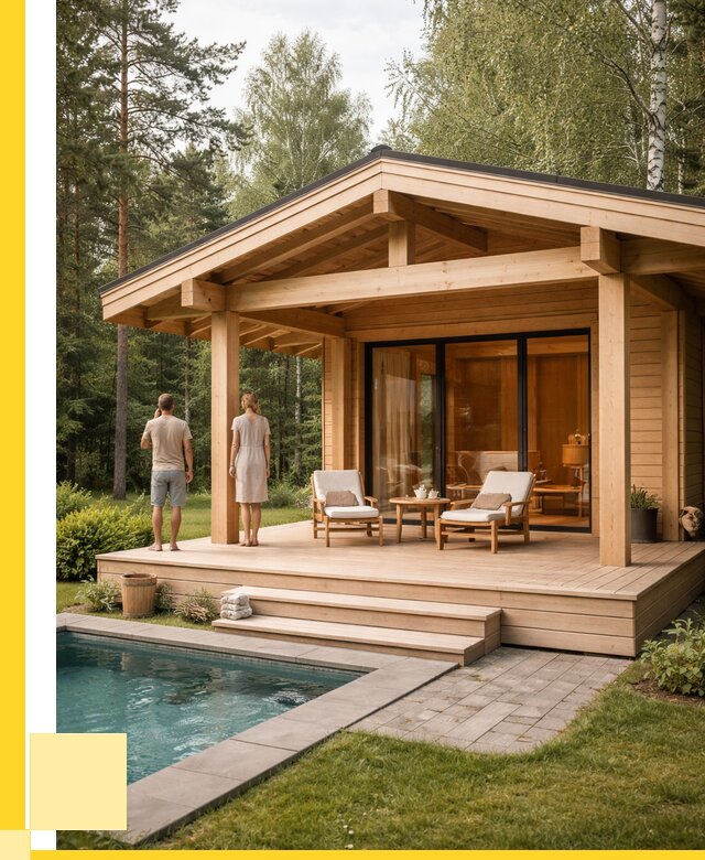 Бани с террасой под ключ в Кунгуре от 615360 р. | ЭриданКнг