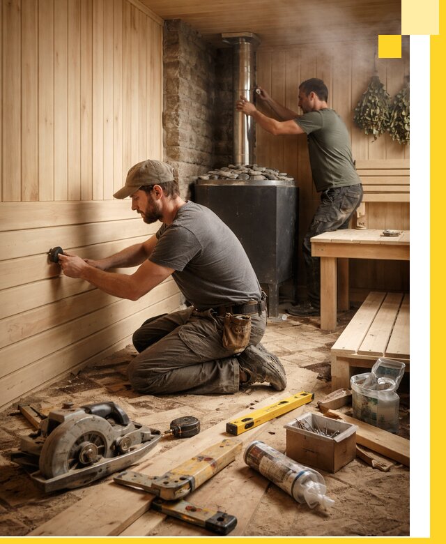 Полное строительство и оснащение парных под ключ в Кунгуре