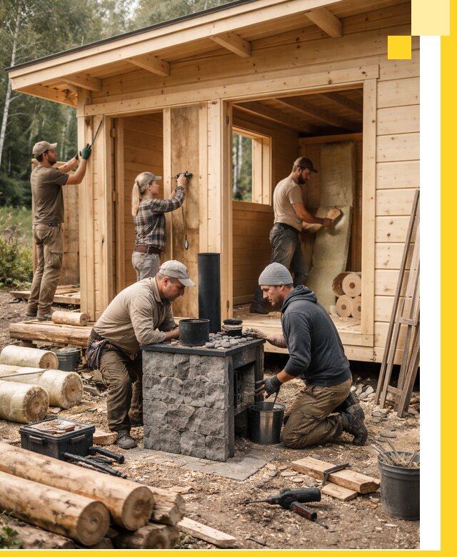 Купить баню под ключ в Кунгуре строительство монтаж отделка