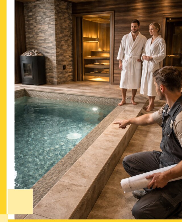 Проект бани с бассейном под ключ в Кунгуре от 66664 р. | ЭриданКнг