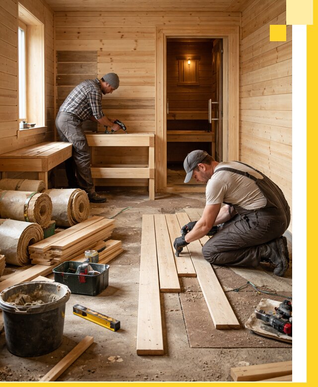 Индивидуальный проект бани с комнатой отдыха под ключ в Кунгуре