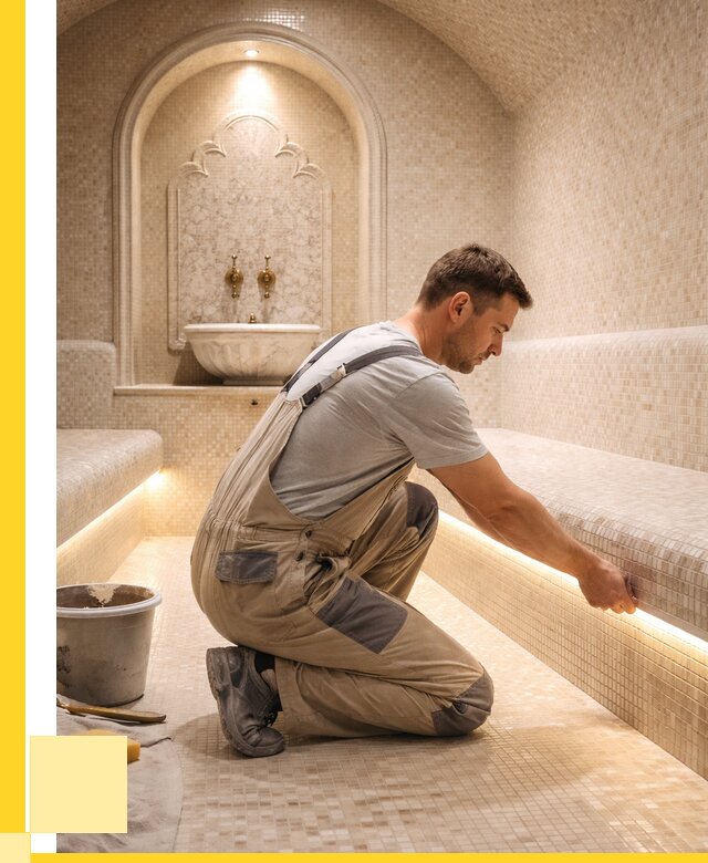 Отделка хамамов под ключ в Кунгуре от 5641 р. | ЭриданКнг