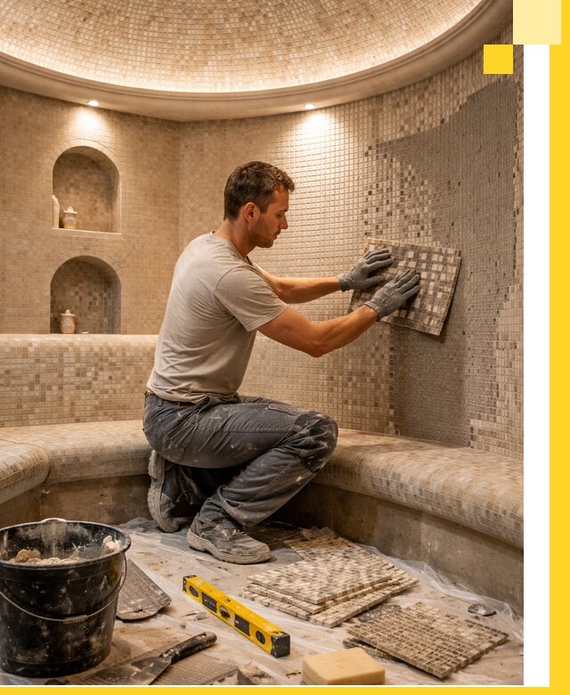 Устройство и монтаж домашнего хамама под ключ в Кунгуре